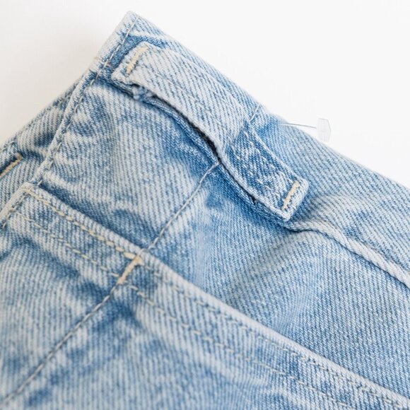 Free People Wide Leg Jeans Carpenter Light Wash High Waist Relaxed Utility NEW - Picture 8 of 16